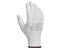 Protective Gloves, Polyester, Glove Size 8, White, Pack of 10 pairs